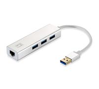 Netzwerkartikel Adapter USB3.0-> RJ45 10/100/1000.3xUSB3 NUOVO