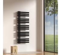 [neu.haus] Scalda Asciugamani da Parete Radiatore Scaldasalviette per Bagno Termoarredo ad Acqua Calda 120 x 50 cm - Nero