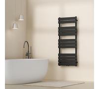[neu.haus] Scalda Asciugamani da Parete Radiatore Scaldasalviette per Bagno Termoarredo ad Acqua Calda 120 x 50 cm Attacco Basso Centrale - Nero