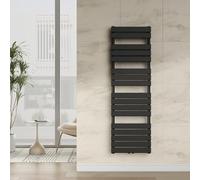 [neu.haus] Scalda Asciugamani da Parete Radiatore Scaldasalviette per Bagno Termoarredo ad Acqua Calda 160 x 50 cm Attacco Basso Centrale - Nero
