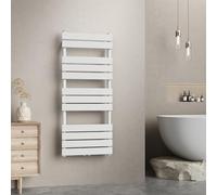 [neu.haus] Scalda Asciugamani da Parete Radiatore Scaldasalviette per Bagno Termoarredo ad Acqua Calda 120 x 50 cm Attacco Basso Centrale - Bianco