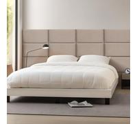 [neu.haus] Set di 3 Pannelli Murali Imbottiti Pannelli Decorativi Acustici per Parete 3 pezzi da 60x30 cm Rivestiti in Tessuto Effetto Velluto - Grigio Chiaro