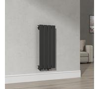 [neu.haus] Termosifone da Parete Radiatore Design Riscaldamento ad Acqua Calda Termoarredo a Pannello Singolo con Elementi Piatti 60 x 30 cm - Nero