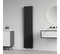 [neu.haus] Termosifone da Parete Radiatore Design Riscaldamento ad Acqua Calda Termoarredo a Pannello Doppio con Elementi Tubolari 160 x 36 cm - Nero