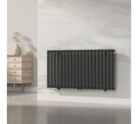 [neu.haus] Termosifone da Parete Radiatore Design Riscaldamento ad Acqua Calda Termoarredo a Pannello Singolo con Elementi Tubolari 60 x 120 cm - Nero