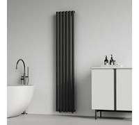 [neu.haus] Termosifone da Parete Radiatore Design Riscaldamento ad Acqua Calda Termoarredo a Pannello Singolo con Elementi Tubolari 180 x 36 cm - Nero