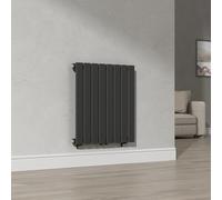 [neu.haus] Termosifone da Parete Radiatore Design Riscaldamento ad Acqua Calda Termoarredo a Pannello Singolo con Elementi Piatti 60 x 60 cm - Nero