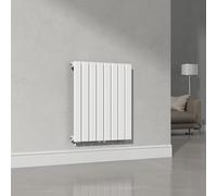 [neu.haus] Termosifone da Parete Radiatore Design Riscaldamento ad Acqua Calda Termoarredo a Pannello Singolo con Elementi Piatti 60 x 60 cm - Bianco