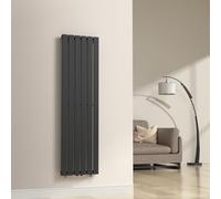 [neu.haus] Termosifone da Parete Radiatore Design Riscaldamento ad Acqua Calda Termoarredo a Pannello Singolo con Elementi Piatti 160 x 45 cm - Nero
