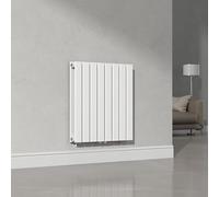[neu.haus] Termosifone da Parete Radiatore Design Riscaldamento ad Acqua Calda Termoarredo a Pannello Doppio con Elementi Piatti 60 x 60 cm - Bianco