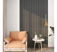 NEU.HOLZ Set di 8 Pannelli Murali 3D Decorativi per Parete e Soffitto Rivestimento Murale con Doghe in Polistirolo - Effetto Grigio Marmo