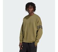 adidas Originals - Neuclassics - Top girocollo oversize verde oliva a maniche lunghe L