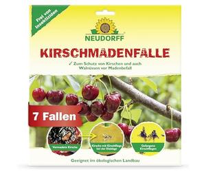 Neudorff Trappola per Ciliegie - Protegge Le Ciliegie e Le Noci da infestazioni, trappole per Colla Senza insetticidi, 7 Pezzi