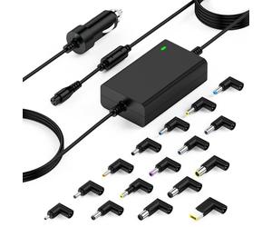 NEUE DAWN 90W Caricabatterie Auto Universale Laptop per HP Pavilion Probook Elitebook Compaq,Acer Spin, Dell ASUS IdeaPad ThinkPad To-shiba Gateway Samsung,12-24V Caricatore da auto Ultrabook Notebook