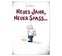 NEUES JAHR, NEUER SPASS... (Wandkalender 2026 DIN A3 hoch), CALVENDO Monatskalender: Cartoon-Kalender