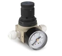 Neues Wasser Group Riduttore di Pressione dell'Acqua Regolabile con manometro 0 - 4 Bar Raccordo 1/4" Adatto per impianto Acqua da Lavagna, impianto osmosi o Qualsiasi Filtro dell' Acqua.