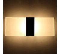 Neufday 【 】 LED Lampada da Parete a Sospensione da Parete in Acrilico per Interni(Warm Light & Black-L)