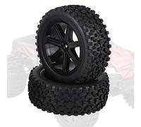 Neufday 【 】 Pneumatico RC, Pneumatico Ruota in Gomma per Camion 4 Pezzi 1/10 RC per Auto con cingoli Buggy ZD Racing(Nero)