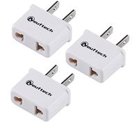 Neuftech 3x Adattatore da Viaggio USA - Adattatori da USA/America/USA/Cina/Giappone/Canada/Messico a Spagna ed Europa-Bianco