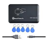 Neuftech Lettore di schede RFID USB 125Khz Reader Scrittore ID con 5x ID Portachiav