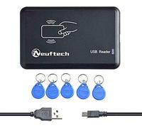 Neuftech - Lettore di schede USB RFID 13,56 MHz , senza contatto, 14443A, con 5 portachiavi