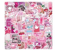 NEULEBEN 100 adesivi Y2k Preppy rosa estetici carini adesivi trendy vinile impermeabile Vsco Stickers per computer portatile, custodia casco, moto, computer, skateboard