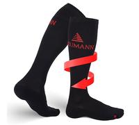 NEUMANN® Calze a compressione Premium Jacquard - per compressione e stabilità durante la corsa, lo sport, il lavoro e molto altro ancora - più potenza e recupero più veloce (taglia 43 - 46, 15 - 20
