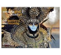 neunziggrad I photoart: der karneval von venedig (Wandkalender 2026 DIN A2 quer), CALVENDO Monatskalender: Venedigs Karneval zeigt Traumkostüme.
