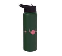 Neuro Nurse Brain Heartbeat ECG Pulse Neuroscience Nursing Stainless Steel Insulated Water Bottle