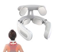 Neuro Pulse Neck Massager, Lormine Neck Massager, Portable Head Heated Electric Massagers Set, Get Professional Relief at Home (White)