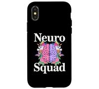 Neuro Squad Floral Brain Neurologia Neuro Nurse Team Custodia per iPhone X/XS