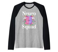 Neuro Squad Floral Brain Neurologia Neuro Nurse Team Maglia con Maniche Raglan