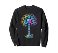 Neurobiologia Neurone Cellula Cervello Scienza Colori Arcobaleno Felpa