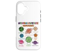 Neurodivergent Planet Space Lover Toddler School Pre-K Custodia per iPhone 16
