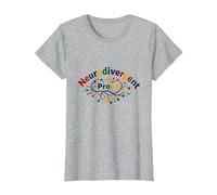 Neurodivergente e Orgogliosa: Celebrazione del Cervello colorato Maglietta, Donna, Grigio Melange, XL