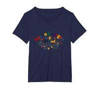 Neurodivergente e Orgogliosa: Celebrazione del Cervello colorato Maglietta, Donna Plus-Size, Navy, 5X