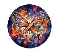 Neurodiversity Awareness Butterfly Infinity Citazione Piccolo Mouse Pad | Tema di consapevolezza della neurodiversità, arte celeste, simbolo dell'infinito, motivo cervello, accessorio compatto per