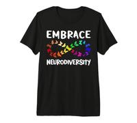 Neurodiversity Rainbow Infinity Farfalla ADHD autismo Maglietta Premium