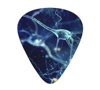 Neurologia dei neuroni delle cellule cerebrali 3D,12 pezzi di plettri per chitarra, 3 plettri di diverso spessore per chitarra acustica, basso, ukulele