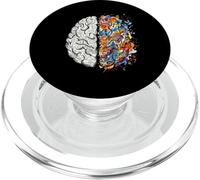 neurologo, cervello, sinistra, e, destra, pensare, creatività, concetto PopSockets PopGrip per MagSafe