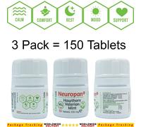 NEUROPAN Biancospino Valeriana Menta 150 Tabs Ansia Naturale Aiuto al Sonno A...