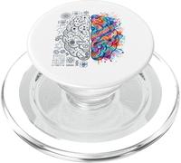 neuroscienza, cervello, analitico, e, creativo, mente, concetto PopSockets PopGrip per MagSafe