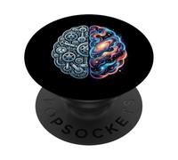 Neuroscienze cerebrali colorate Scienza Arte Neurologo PopSockets PopGrip Adesivo