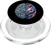 Neuroscienze cerebrali colorate Scienza Arte Neurologo PopSockets PopGrip per MagSafe