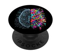Neuroscienze Cervello Sinistra e Destra Pensiero Creatività Logica PopSockets PopGrip Adesivo
