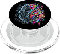 Neuroscienze Cervello Sinistra e Destra Pensiero Creatività Logica PopSockets PopGrip per MagSafe