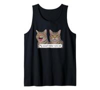 Neurospicy My Social Meter Runs out Funny Introvert Cat Meme Canotta