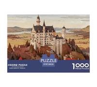 Neuschwanstein Castle Puzzle in Legno Impermeabile DIY Puzzles Da 1000 Pezzi Per Adulti Colorati Giochi Di Impegnativi