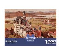 Neuschwanstein Castle Puzzle in Legno Impermeabile Puzzles Da 1000 Pezzi Per Adulti Impossibili Giochi Educativi