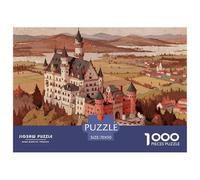 Neuschwanstein Castle Puzzle in Legno Impermeabile Puzzles Da 1000 Pezzi Regali Per Adulti Colorati Giochi Di Impegnativi